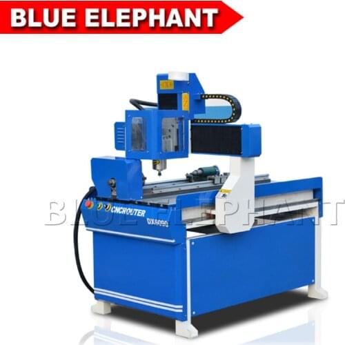 Mini cnc router 6090 with rotary axis 2.2kw engraving machine with linear rail guide water engraving machine USB port
