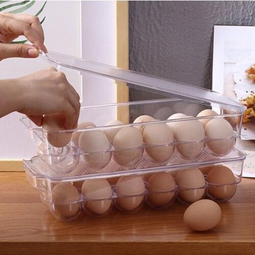 Kitchen Multifunctional Refrigerator Fresh-Keeping Storage Box Household Egg Carton Transparent Storage Container