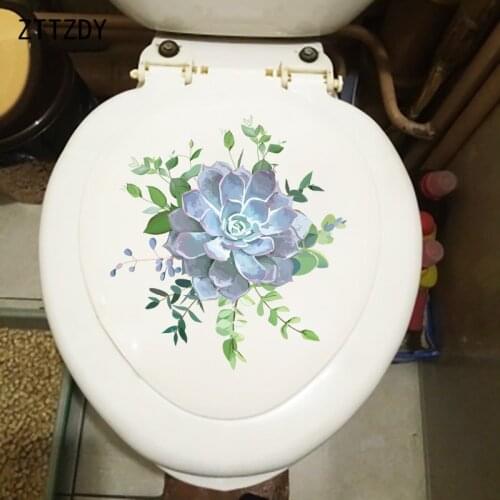 ZTTZDY 21.3×23.4CM Painted Plant Succulent Home WC Toilet Stickers Creative Bedroom Wall Decoration T6-0173