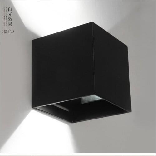 12pcs/lot Dimmable LED Wall Lamps 8W LED Outdoor Wall Sconce IP65 Waterproof Modern LED Wall Light Warm White COB LED Chips Wall