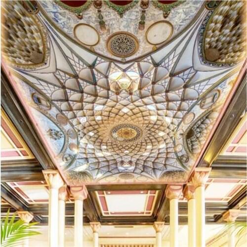 Beibehang Wallpaper custom wallpaper mural European high-end fantasy pattern ceiling background wall decorative painting