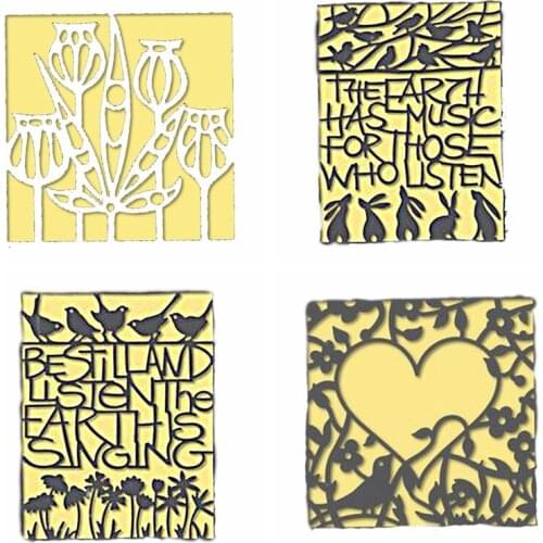 Birds Flower Scene Metal Cutting Dies Stencils for DIY Scrapbooking Paper Cards Crafts Embossing 2019 New Die Cutter Decorative