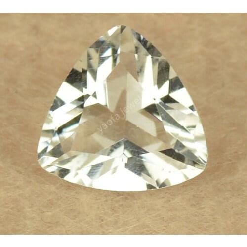 Sale 3x3~13x13mm 5A White Color Lab Made Gemstone Glass Beads Triangle Trillion Shape Cut Loose Glass Stone For Jewelry