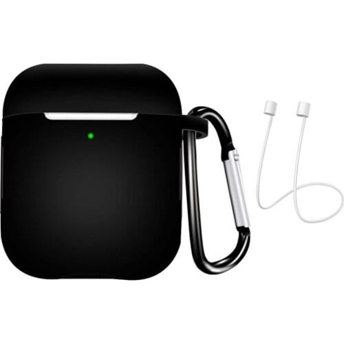 Silicone Mini Earphone Protective Case Storage Box with Lanyard for Air-Pods 1 2