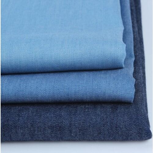 Thin Washed Blue Jeans Cotton Denim Fabric For DIY Sewing Craft T-shirt Fashion Clothes cotton denim fabric 50*145cm