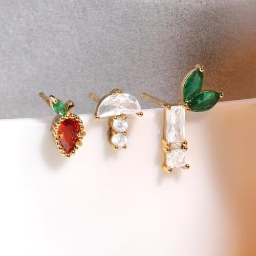 Cartoon Carrot Kids Vegetable Cute Girls Stud Earrings Trendy Geometric Simple Bamboo Dangle Earrings For Women Birthday Gift