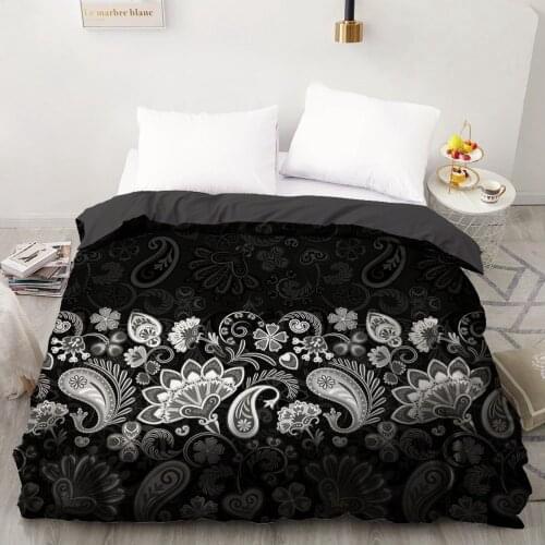 1 Pcs 3D Printed Black Decorative Pattern Duvet Cover 140x200 Size Printing NO Pillowcases And NO Sheets Home Textiles Comforter