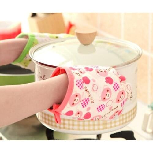 1PC Cute Kitchen Cooking Microwave Oven Mitt Insulated Non-slip Glove Thickening High Temperature Oven Glove LF 135