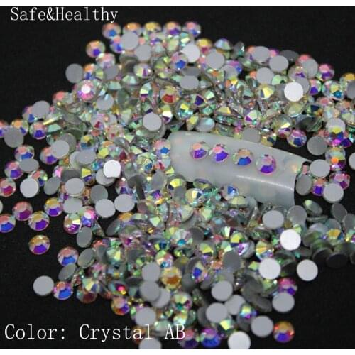 1440 pcs/Pack SS3-SS10 Crystal AB gold Nail Art Decorations Rhinestones For 3d Charm Glass Flatback Non Hotfix DIY