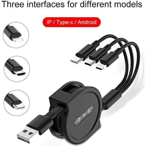 3 in 1 USB Cable Fast Charging Cable USB Type C Cable For iPhone Samsung Huawei Xiaomi Micro USB Lightning Cable Charger