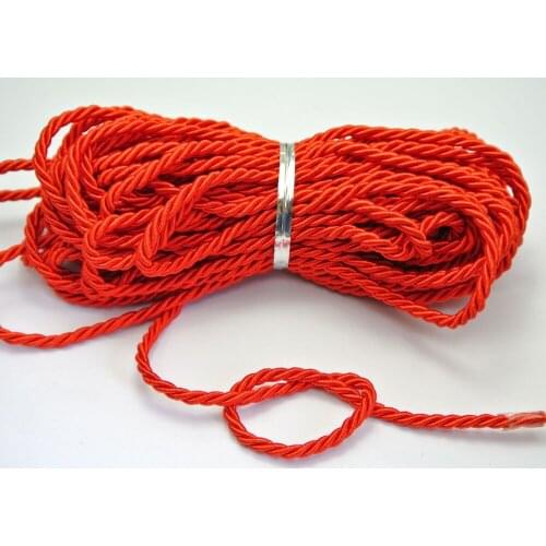 32.8 Feets Red Twist Cord String Twine Rope Bracelet Jewelry Synthetic Silk