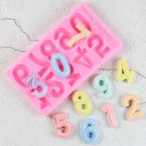 3D Number 0-9 Digital Del Molde De Silicon Chocolate Party Cake Decorating Tools DIY Baking Fondant Silicone Mold