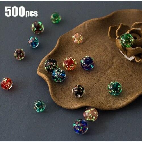 500Pcs Multicolor Luminous Glass Beads Bracelet Necklace Jewelry DIY Art Craft Accessories For Hand Beading
