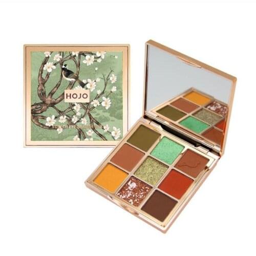 HOJO 9 Colors long lasting matte Eye Shadow Glitter Eye Shadow Palette Baked Shimmer nude Eyeshadow makeup beauty palette T1311