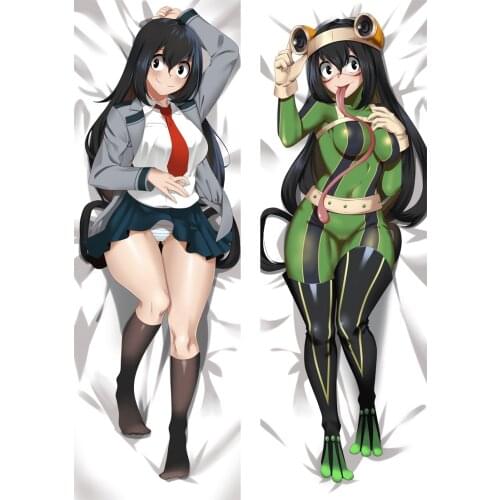 Anime My Hero Academia Asui Tsuyu Cosplay Dakimakura Pillow Case Hugging Body