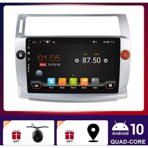 Quad Core For Citroen C4 C-Triomphe C-Quatre 2004 2005-2009 Car Radio Multimedia Video Player Navigation GPS Android 10.0 2 din