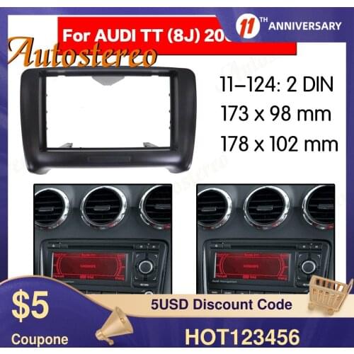 Car radio Frame Panel Car refitting DVD frame,DVD panel,Dash Kit,Fascia,Radio Frame,Audio frame for Audi TT 2DIN