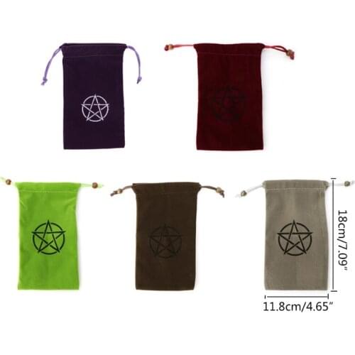 2021 New Velvet Tarot Storage Bag Board Game Card Embroidery Drawstring Package