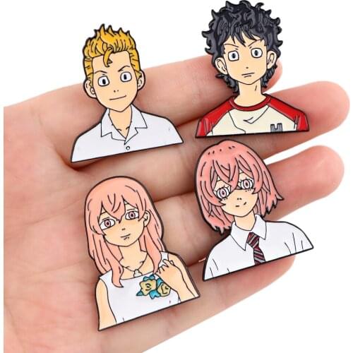 DZ2474 Anime Accessories Brooches Pin Cute Things Tokyo Revengers Enamel Pins Badges on Backpack Manga Japanese Fashion Jewelry