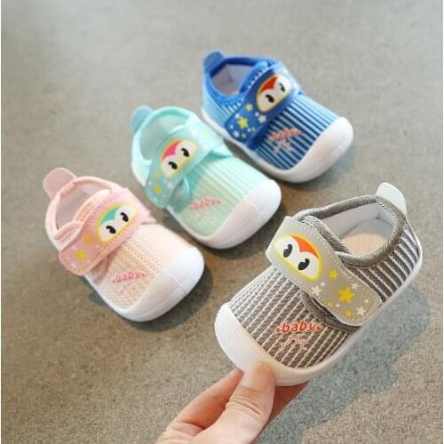 Baby toddler shoes girl boy shoes non-slip soft bottom air mesh breathable shoes with voice B-17 4colors 6sizes Tx09