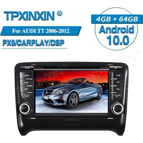 For AUDI TT 2006-2012 Android 10.0 Radio Car Multimedia Player GPS Navi Audio Stereo Screen DVD Head unit Recorder