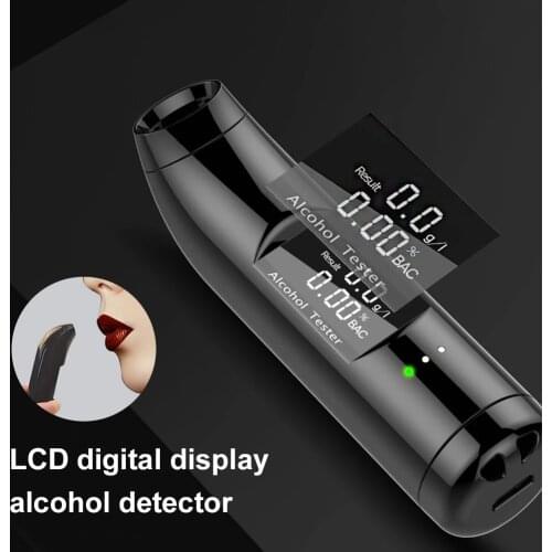 Home Digital Alcohol Tester Quick Response Breath Analyzer Alcohol Detector Tester Rechargeable with LED Backlight Display
