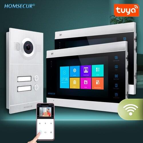 HOMSECUR 7" Wired Video Door Phone Intercom System with Metal Case+Night Vision+Rainproof Camera: TC031 +TM704-W