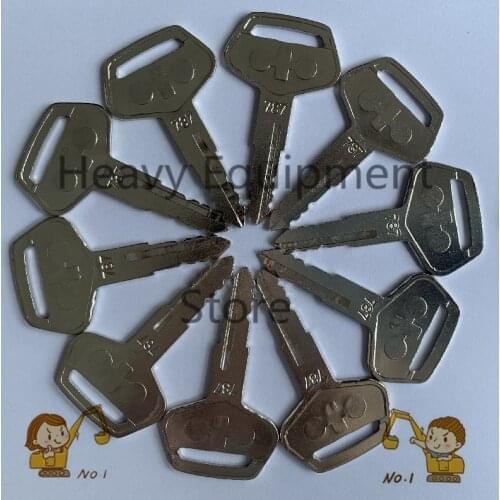 10Pcs Key For Komatsu 787 Kalmar Sakai Dressta Heavy Equipment Ignition Start Starter