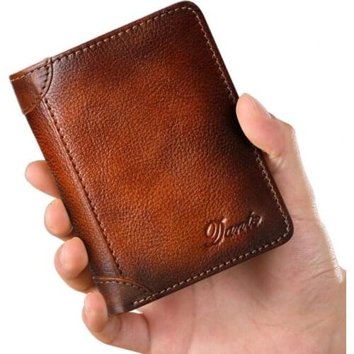 Anti-theft Small Wallet Comfy Hand Feeling Credit Card Function RFID Blocking Wallet for Daily Use