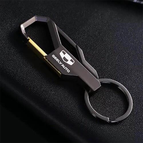 Laser engraved metal keychain car keychain key ring key management ring car logo key chain for Geely Atlas NL3 Emgrand X7 GT GC9