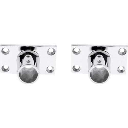 2 Pieces Marine Steel Boat Deck Hand Rail Fitting 90 Degree For 25+22mm Tube