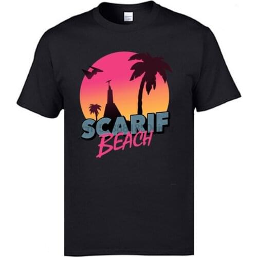 Neon Scarif Beach Holiday Top T-shirts Summer Autumn Tops Tees Pure Cotton Casual Tshirts Park Street T Shirts Basic Undershirt