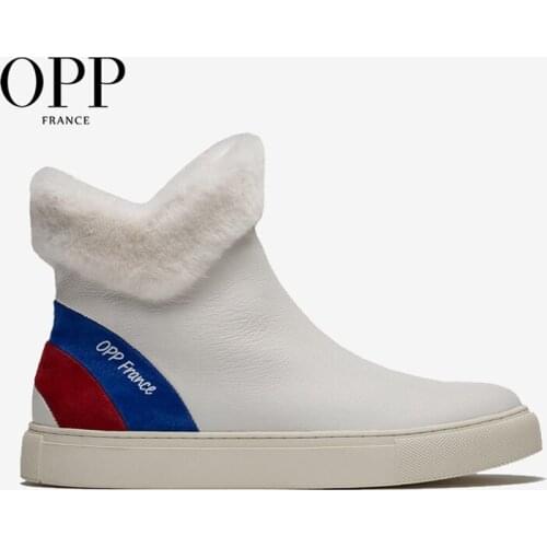 OPP Men Boots Anti-Skidding Leather Shoes Men OPP Popular Comfy Spring Autumn Men Shoes Short Plush Snow Boots Durable Outsole