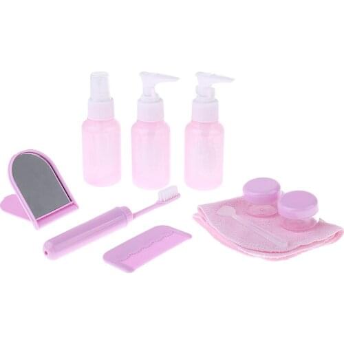 Portable Traveling Bottling Set Toiletries Box Bottles with Towel Toothbrush