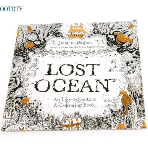 1PC Lost Ocean Drawing Coloring Book Graffiti Books Adult Painting Children #330