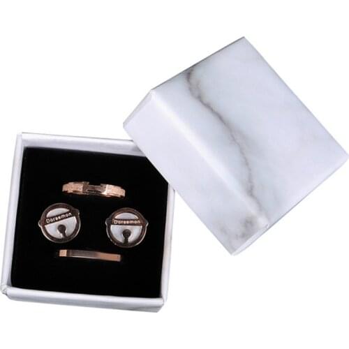 Marble Jewelry Box Necklace Bracelet Rings Carton Packaging Display Box Gifts Jewelry Storage Organizer Holder Square