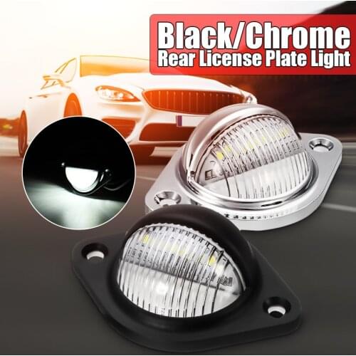 1x License Plate Light 3LED 10-30V Rear Tail Licence Number Plate Light Lamp LED Universal For Trailer Truck Lorries Van Caravan