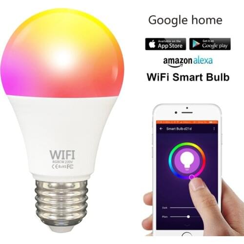 E27/B22 Smart Wifi Bulb Dimming LED Light Bulb 9W RGBCW Smart Light Bulb Voice Control Smart Home Work With Alexa Google Home