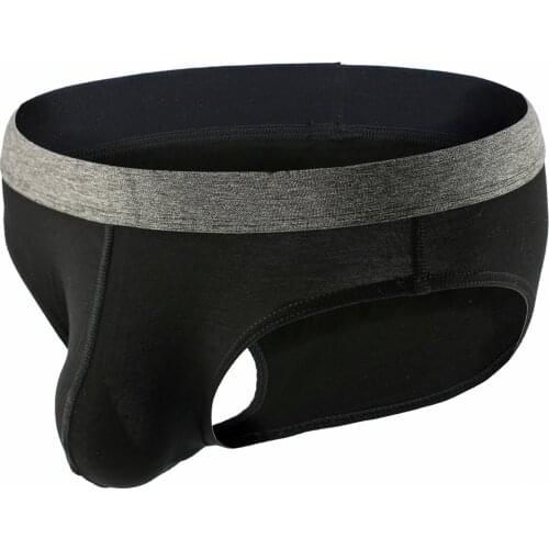 Mens Sexy Modal Underwear Briefs Men Low Rise U Convex Pouch Brief Underwear Men Patchwork Stretch Breathable Briefs Underpants