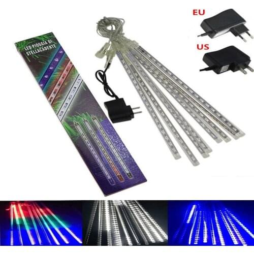 4X 8pcs/set LED Meteor Shower Light waterproof 110V 220V LED Christmas Lights Wedding Party Garden Xmas String Light Outdoor