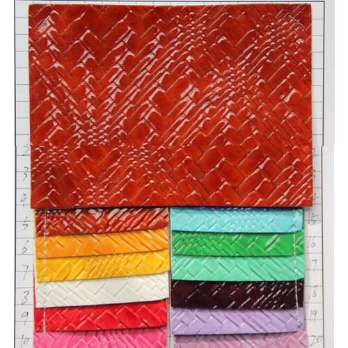 Quality high-gloss leather weave pattern artificial PVC leather for Sporting goods, luggage, gloves, shoes, harness, furniture