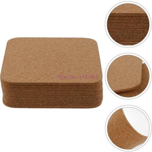 1000pcs Square Blank Cork Coaster Cup Mug Mat Heat Resistant Coffee Tea Hot Drink Coaster Placemat Dining Table Decoration
