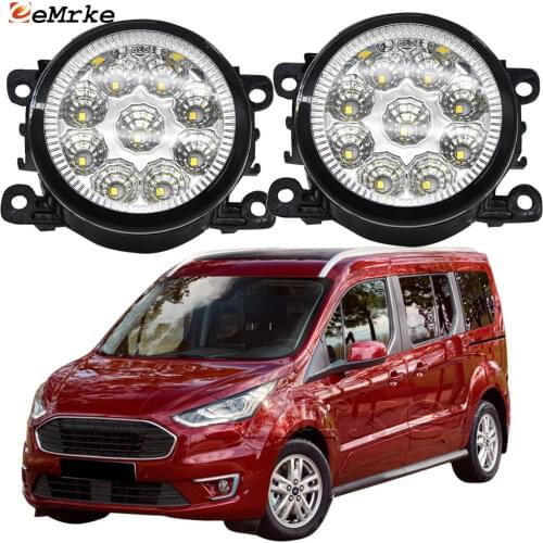 2PCS Car Styling 9-Pieces LED Fog Light Lamp for Ford Tourneo Transit Connect 2018 2019 2020 H11 12V Halogen Fog Lights DRL