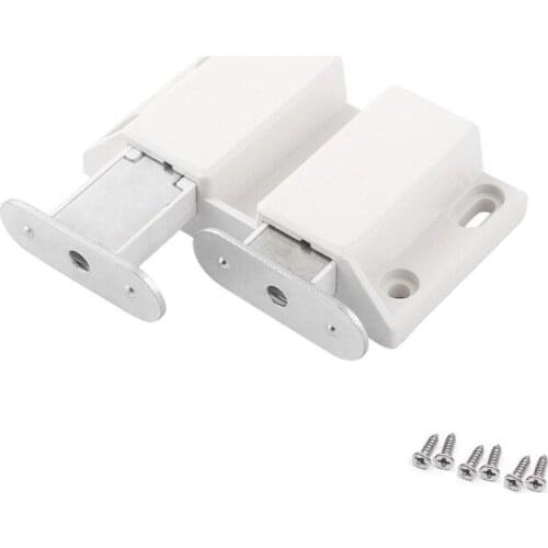 5pcs/lot Furniture Hardware Kitchen Door Stopper Drawer Latch Push to Open Cupboard White Magnetic Double Cabinet Catch