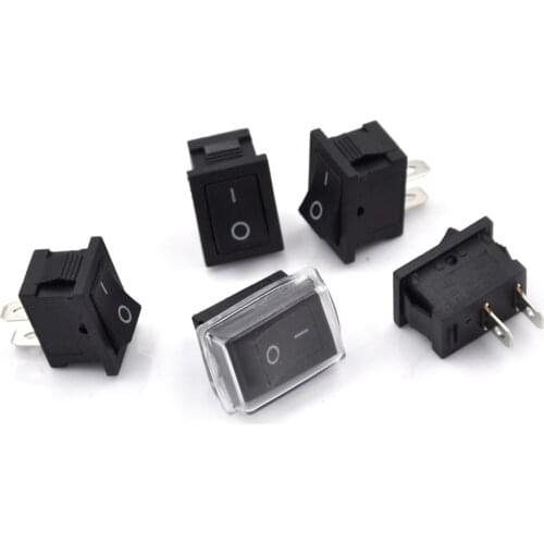 5pcs/lot Waterproof Rocker Switch+Cover Car Dashboard Boat 12V Waterproof Boat Switches 2pin On/Off Rectangle