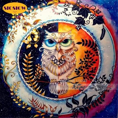 5D DIY Owl Diamond Painting Cartoon Full Square Drill Resin Mosaic Cross Stitch Rhinestone 3D Daimond Embroidery Decoration Home