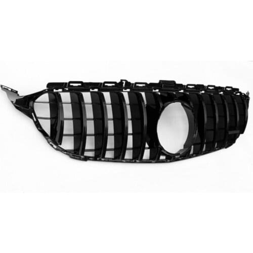 ABS Chrome Car Front Bumper Mesh Grille Around Trim Racing Grills For Benz C Class W205 2015 2016 2017 2018