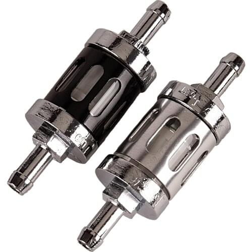 Aluminum Big Gas Oil Fuel Filter For 1/4'' Inline HoseTube Motorcross Motorcycle Car Dirt Pit Bike SUV ATV Quad Modified Parts