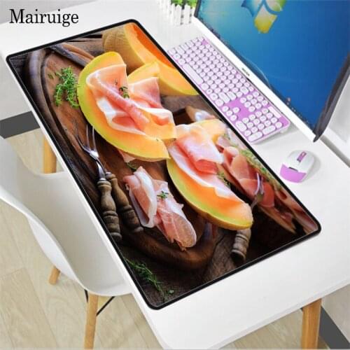 Delicious Food XXL Large Mouse Pad Computer Decoration Gaming Accessories Room Kawaii PC Notebook Mousepad Desk Mat Art Carpet