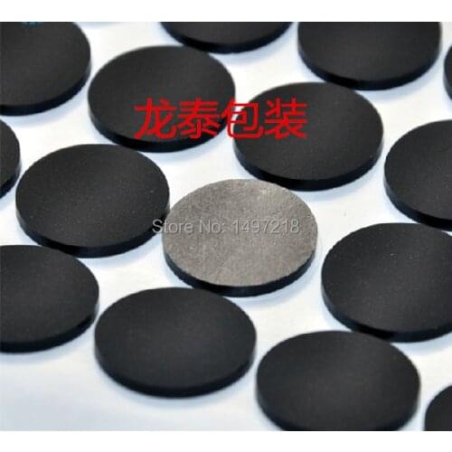 100 PCS 20mm x 2mm black anti slip silicone rubber plastic bumper damper shock absorber 3M self-adhesive silicone feet pads